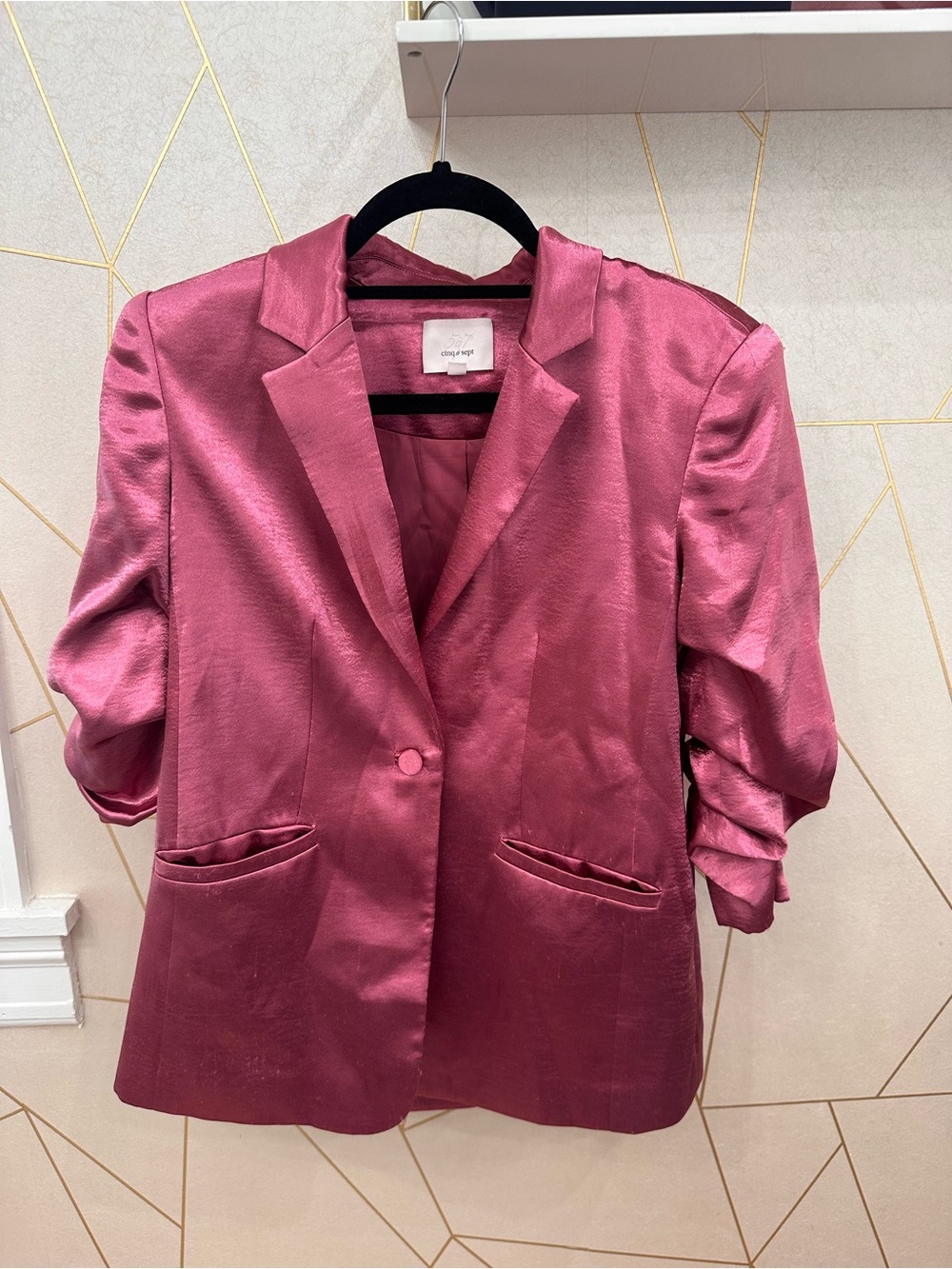 Cinq a Sept’ pink metallic blazer- size 4